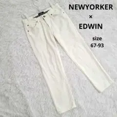 NEWYORKERニューヨーカーEDWINエドウィンコラボストレートデニムパンツ