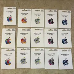 Appleギフトカード　iTunes Card チュンカ　未使用ステッカー15枚 iTunes Apple ギフトカードシール シールのみ 15枚 Appleロゴ