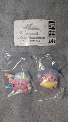星のカービィ　フィギュアマスコット　ドライヤータイム　おやすみの準備　ガチャ