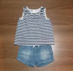 H&M ベビーキッズ パンツ ノースリ 2枚おまとめ