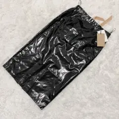 新品 未使用 N21 numero ventuno スカート ブラック 光沢 M