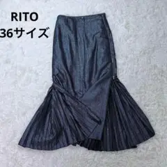 Rito［上白石萌歌着用］サイドプリーツメタリックチェックスカート