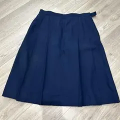 ネイビー プリーツスカート W75 L60