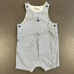next baby オーバーオール　サロペット　ベビー　ストライプ　ヨット　刺繍