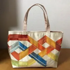 帯リメイクバック　トートバッグ
