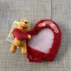 くまのプーさん ぬいぐるみ ハート型フレーム付き