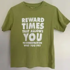 黄緑プリント Tシャツ　グローバルワーク　サイズ140
