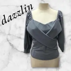 dazzlin ダズリン 七分袖 バッククロスリボンハーフスリーブトップス