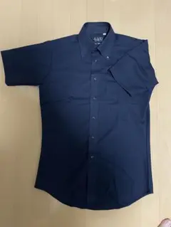 ネイビー 半袖シャツ 左胸ポケット付き