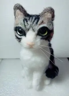 羊毛フェルト 猫の置物