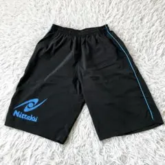 状態良 ニッタク Nittaku ハーフパンツ 卓球 紐あり ブラック 76