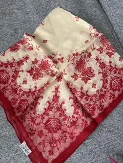 【未使用】シルク100%シフォンスカーフ 日本製