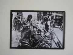 A4 額付き ポスター 舘ひろし ヘルズエンジェルス 写真 フォトフレーム 額装