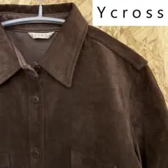 Ycross ワイクロス 豚革 スエード レザーシャツ ジャケット メンズ 38