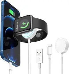 2in1 充電器 アップルウォッチ マグネット式 充電ケーブル iPhone