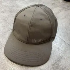 Reebok 刺繍ロゴ キャップ グレー系 ポリエステル素材 ワンポイント