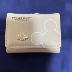 Disney・ミッキーマウス三つ折り財布人気のモスグリーン