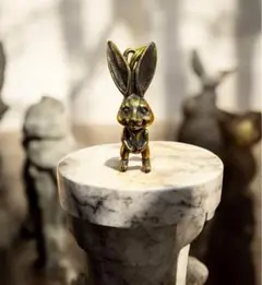 真鍮　 うさぎ 　キーホルダー　 兎　風水　開運　ラビット　キーリング