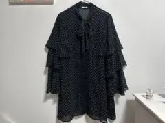 lissi Boutique ティアードワンピース シャツワンピ ブラック