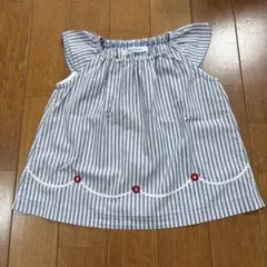 familiar ストライプ柄 ノースリーブシャツ 80センチ 匿名配送