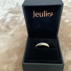 Jeulia ツイストデザインリング ゴールドシルバー