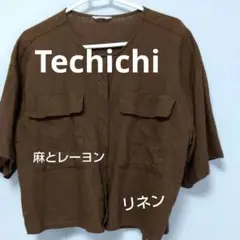 Techichi ブラウン 半袖ジャケット