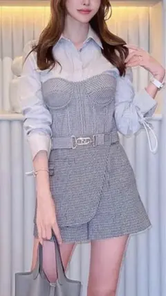新品 FENDI 千鳥格子ウールショートパンツ