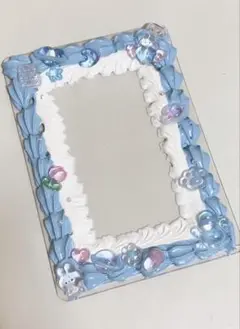 硬質ケース ホイップデコ 水色 青 白