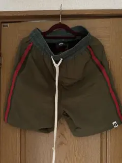 SAPEur サプール　　オリーブグリーン ショートパンツ サイドストライプ