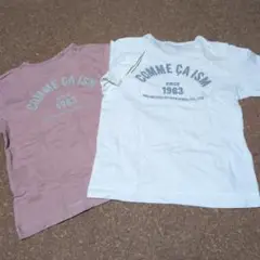 COMME CA ISM Tシャツ 2枚セット ホワイト ピンク120cm