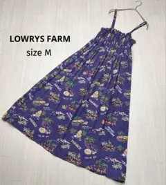 ● LOWRYS FARM ワンピース　レーヨン　総柄　M