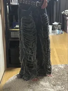 mmoption ダメージ加工デニムパンツ ミリオプション 完売品　一点物