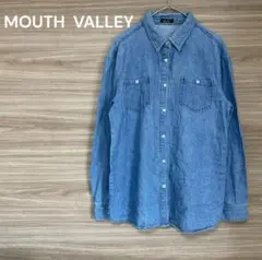 MOUTH VALLEY 【M】デニムシャツ 長袖　デニムブルー　カジュアル