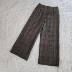 UNTITLED アンタイトル チェック パンツ S グレー