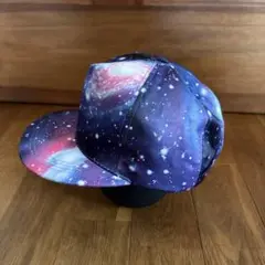 銀河柄 宇宙柄 キャップ スナップバック フリーサイズ