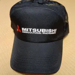 （箱入り発送）MITSUBISHI 黒色キャップ メッシュ