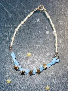 流星群　ワイヤーブレスレット　ハンドメイド