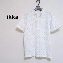 ikkaイッカ メンズ半袖ポロシャツ 白 サイズM
