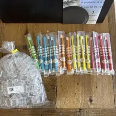 カラフル歯ブラシ16本とキャップ100個セット