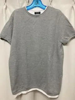 メンズ　トップス　Tシャツ ニット　 ZARA MAN Mサイズ グレー