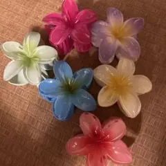 ハイビスカス　ヘアクリップ6個セット
