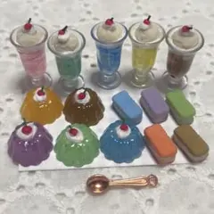 ♡ミニチュアカラフルスイーツセットNo.34