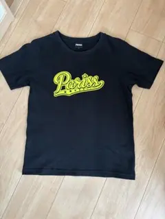 PARISSパリス　半袖Tシャツ　黒✖️ネオンイエロー　サイズXS ユニセックス