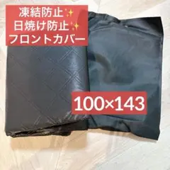 フロントカバー 日焼け防止 凍結防止 100×143 ブラック