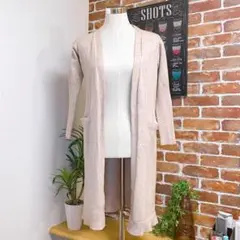 【美品・F】レディース ジレ ベージュ カーディガン 厚手