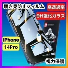 【匿名配送】iPhone 14 Pro プライバシー 保護 フィルム ガラス