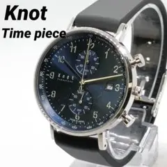 【美品】Knot ノットクロノグラフ CC-39ブルー文字盤　可動品