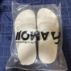 AMOJI ホワイト スライドサンダル XL