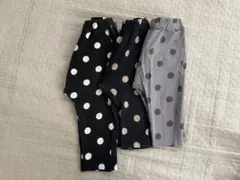 GU ドット柄パンツ3点セット 80.90cm