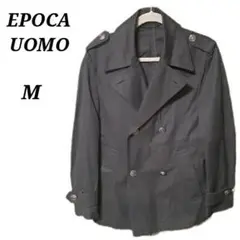 EPOCA UOMO エポカ トレンチコート ダブル 黒 M 46 美品